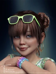 Fawne Hair and Glasses Accessory for Genesis 8 Female(s)